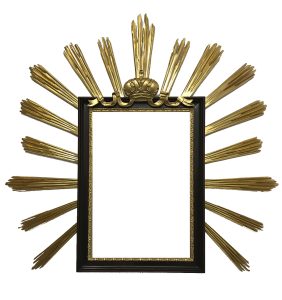 Barockstilrahmen für Altar handgeschnitzte Krone und Strahlen